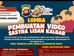 Rawat Tradisi Lewat Digital: Polda Kalbar Ajak Generasi Muda Ikut Lomba Video Sastra Lisan
