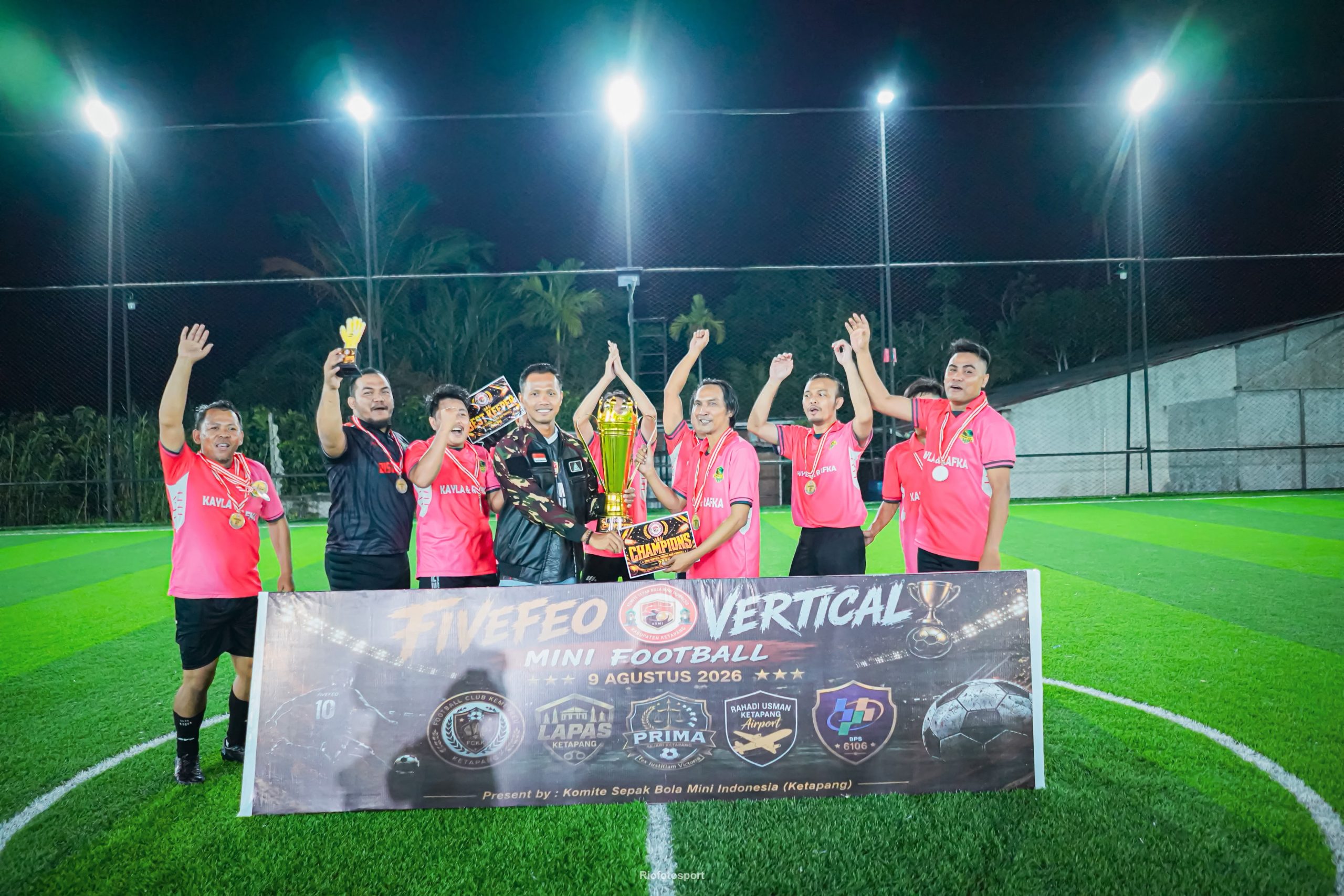 Fivefeo Vertical Mini Football KSMI Ketapang Pererat Sinergi Antarinstansi, BPS-BGN-Kementan Keluar sebagai Juara