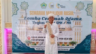 Muhammad Rafki Wakili MA Banus Salam dalam Ajang Lomba Ceramah Tingkat SMA/MA/SMK